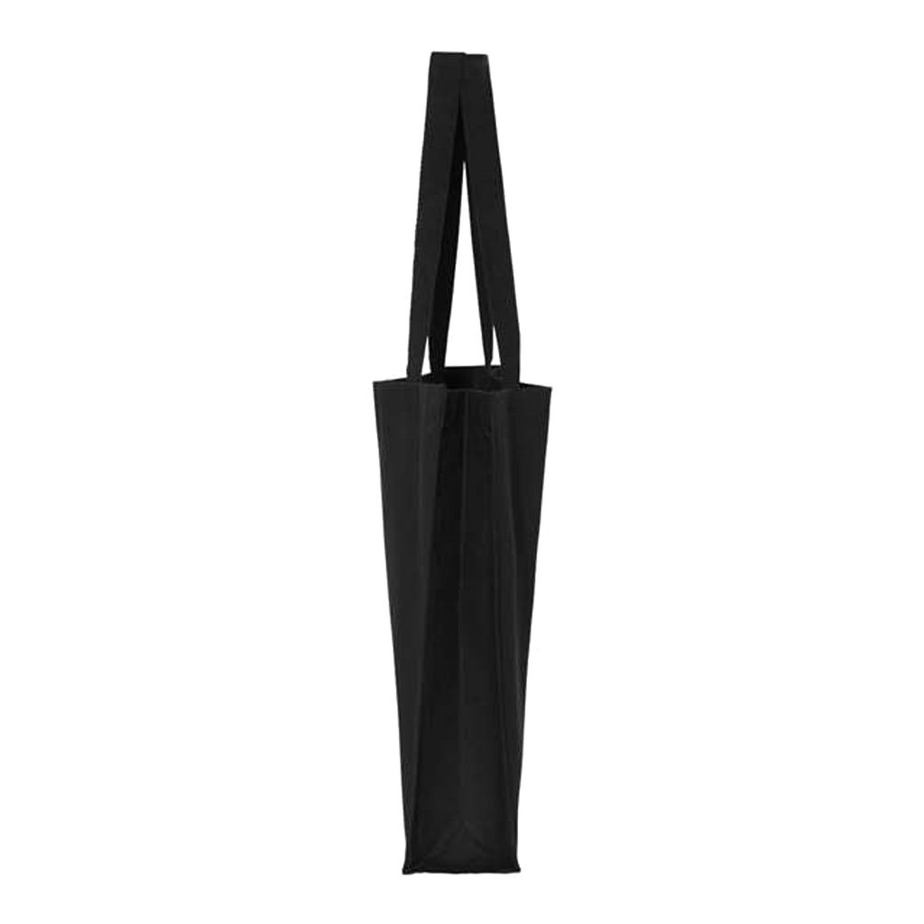 Side view of gusseted tote