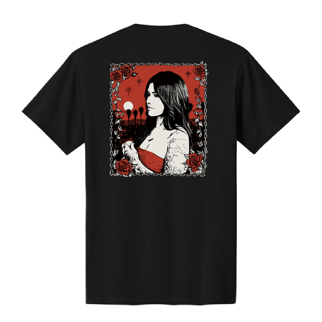 Back of Trish Toledo Portrait T shirt